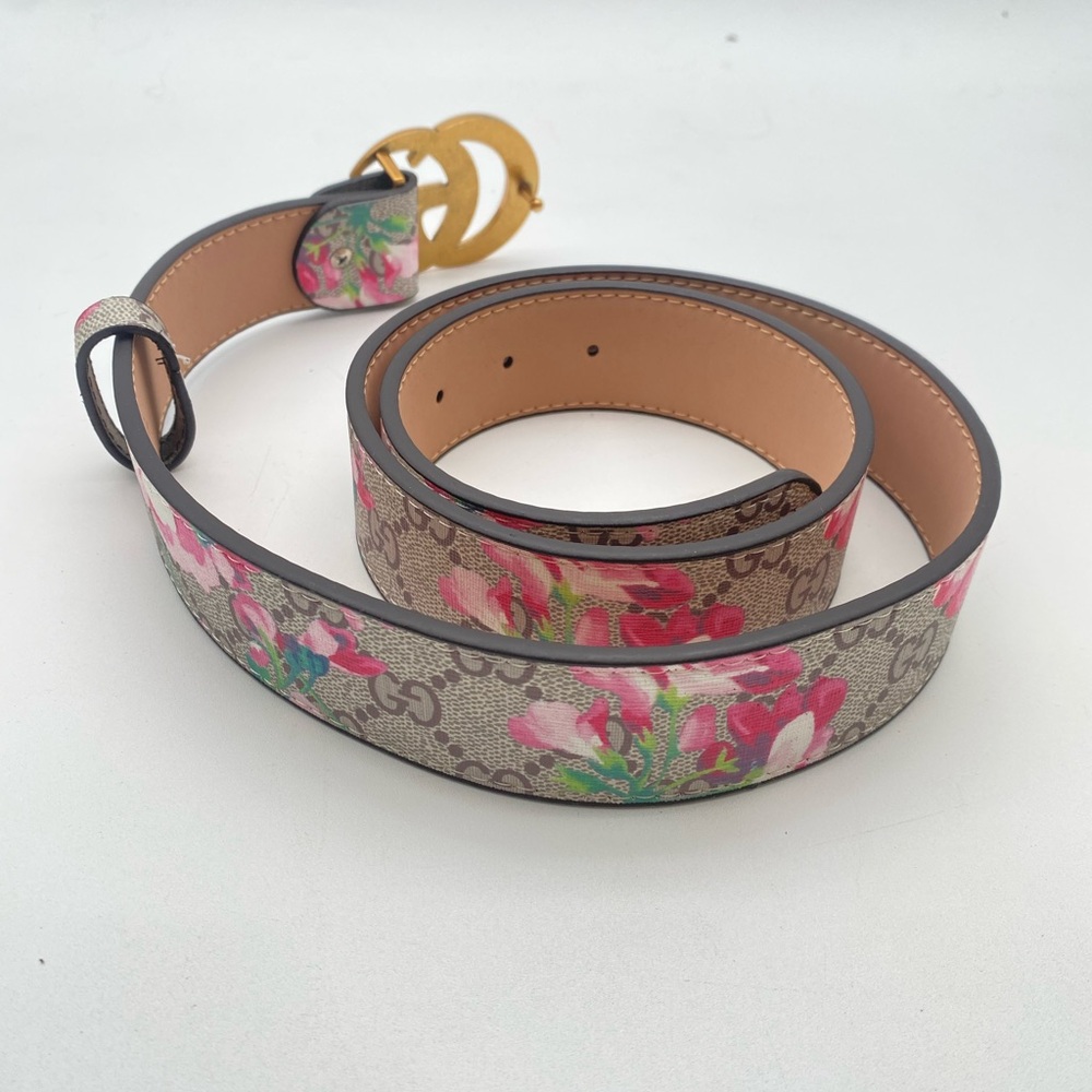 Gucci GG Supreme Marmont Blooming Floratttt Interlocking G Belt- 105 CM Large - Picture 4 of 10